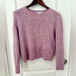 Zara Women's Lavender Wool Alpaca Blend Sweater Size L